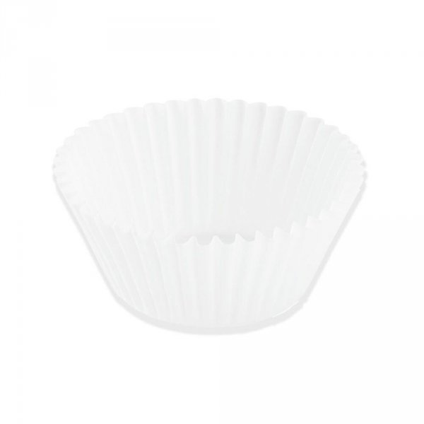 Papilotki Cupcake Polka podst. 50/40 h - BIAŁE 10szt