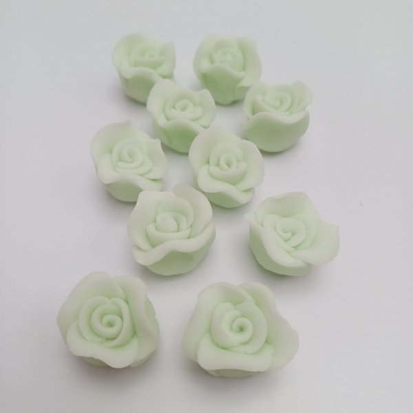 Cukrowe MINI RÓŻE różyczki miętowe 10szt 
