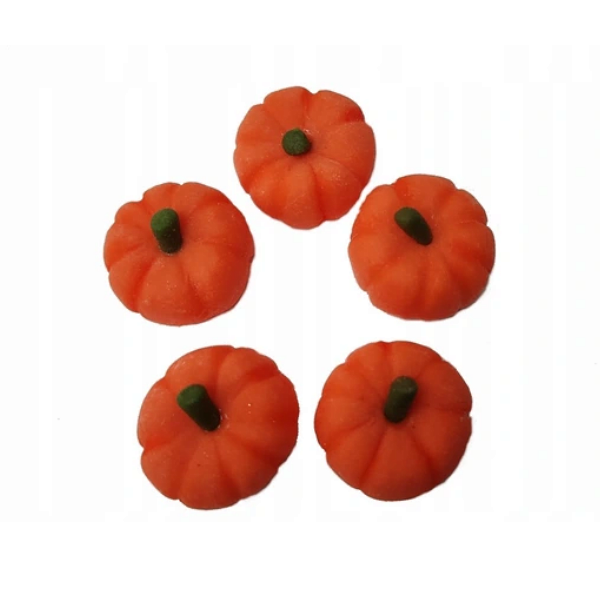 Cukrowa dekoracja na tort HALLOWEEN DYNIA 3D 5szt