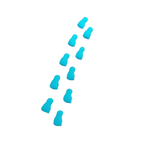 Cukrowa dekoracja na tort STÓPKI chrzest baby shower NIEBIESKIE 10szt