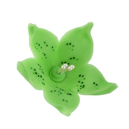 Cukrowa LILIJKA kwiatek z masy cukrowej - 1szt PISTACJOWA