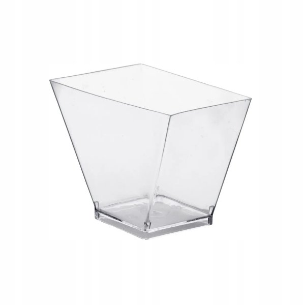 Pucharek na monoporcje kwadrat skośny 120ml 65x65x68mm deserki 10szt