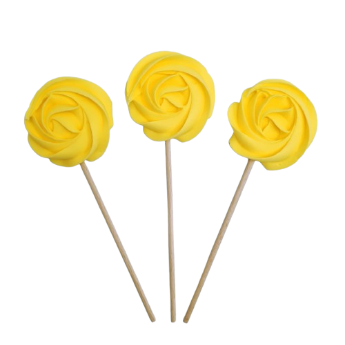 Lizaki Bezowe ŻÓŁTE – Dekoracja na Tort i Deser | 3 sztuk | Hokus