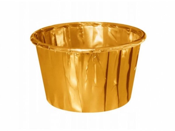 Papilotki Kubeczki Foremki na Muffinki ZŁOTE 25szt 65x45mm 