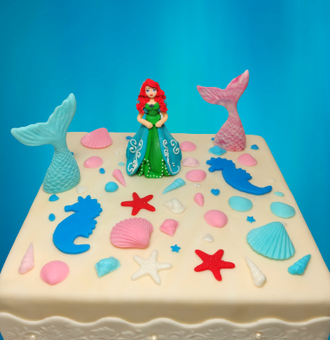 Cukrowe MUSZELKI rozgwiazdy na tort muffinki BIAŁE 10szt