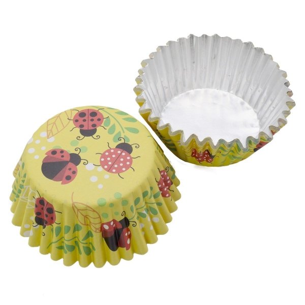 Foliowane Papilotki do Pieczenia Muffinek 5cm BIEDRONKI Wiosna 30szt