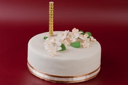 Cukrowy CYMBIDIUM kwiat z masy cukrowej - NIEBIESKI 1szt