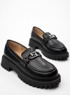 Damskie Mokasyny ALEXA BLACK – Nowoczesny Charakter z Eleganckim Detalem