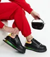 Czarne sneakersy na platformie GOE NN2N4030