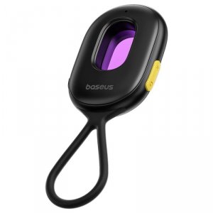 Wykrywacz ukrytych kamer z alarmem mini latarką + kabel USB-A - USB-C - czarny