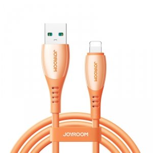 Kabel przewód USB-A - iPhone Lightning Vibrant Series 3A 1.2m - pomarańczowy