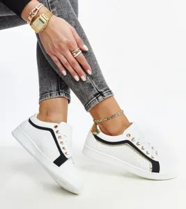 Biało-czarne sneakersy na platformie Amala