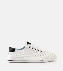 Trampki damskie białe perforowane sneakersy sznurowane Ruala