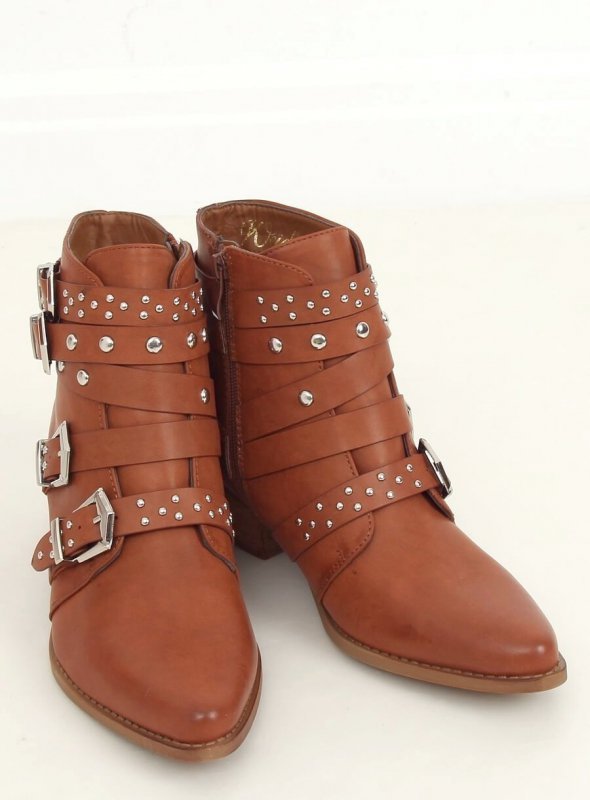 Botki z ćwiekami JUKATAN BROWN