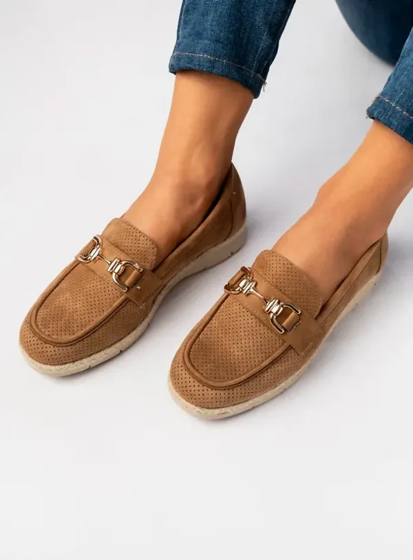 Damskie Mokasyny – Camel LARISA CAMEL