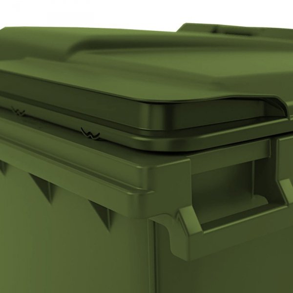 Kontener pojemnik na odpady śmieci komunalne PZH EN 840-2 DIN 1100L - zielony