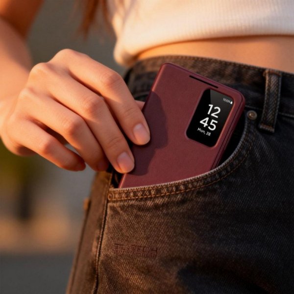 Etui futerał na Samsung Galaxy S26 Smart Wallet - bordowy