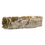 White Sage and Black Sage, Natural Smudge Stick, 10cm