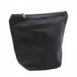 Black Cotton Cosmetic Bag