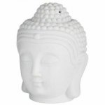 Buddha Head - Oil Burner, White