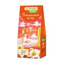 Herbata kwiatowa z cynamonem i anyżem „RUMIANKOWY WIECZÓR”, Lovare, 20 piramidek po 1,8g