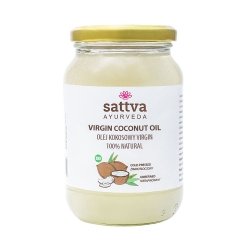 Organic Virgin Coconut Oil, Sattva Ayurveda, 500ml
