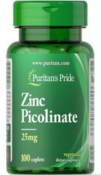 Zinc Pikolinian, Puritan's Pride, 100 tablets