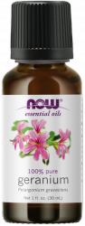 Geranium Essential Oil, Pelargonium, Now, 30ml