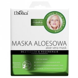 L`BIOTICA Maska aloesowa na tkaninie - oczyszcza & regeneruje 23ml