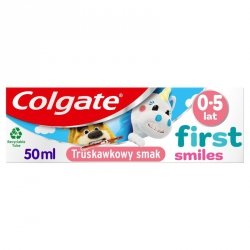COLGATE Kids Pasta do zębów dla dzieci 0-5 First Smiles - smak truskawkowy 50 ml
