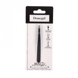DONEGAL Mat Crush Pęseta kosmetyczna skośna - czarna matowa (4126)