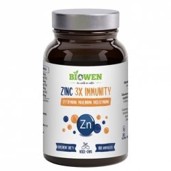 Cynk - ZINC 3X IMMUNITY, Biowen, 100 kapsułek