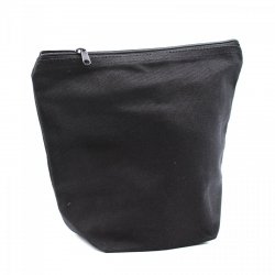 Black Cotton Cosmetic Bag