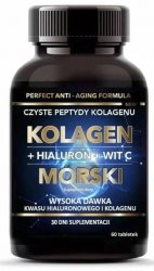 Kolagen Morski + Hialuron + Witamina C, 60 tabletek, Intenson