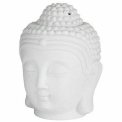 Buddha Head - Oil Burner, White