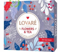 LOVARE Zestaw Herbat  FLOWERS&TEA, 12rodzajów po 5szt.
