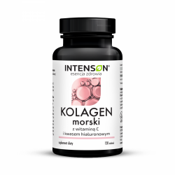 Kolagen Morski + Hialuron + Witamina C, Intenson, 120 tabletek