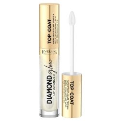 Eveline Cosmetics Diamond Glow Lip Liminazer Top coat do ust z kwasem hialuronowym 12 Golden dust