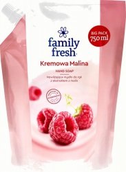 Family Fresh Nawilżające Mydło do rąk Kremowa Malina 750ml - zapas