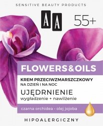 AA Flowers & Oils 55+ Krem przeciwzmarszczkowy na dzień i na noc - ujędrnienie 50ml