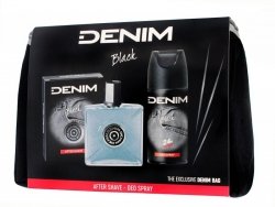 DENIM Black Zestaw prezentowy (Woda po goleniu 100ml + Dezodorant 150ml)