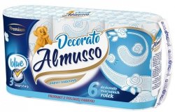 ALMUSSO Papier toal.  A`6 3-warst DECORATO niebi/6