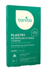 Tanita Plastry do depilacji ciała z woskiem Aloes 1 op.-12szt