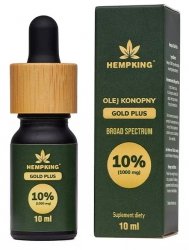 Olej Konopny Broad Spectrum 10% + 2% CBN, Hempking, 10ml