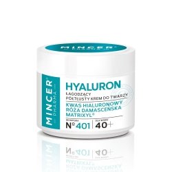 Mincer Pharma Hyaluron Łagodzący Krem półtłusty do twarzy 40+ nr 401  50ml