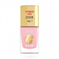 Delia Cosmetics Coral Hybrid Gel Emalia do paznokci nr 04 róż pastelowy 11ml