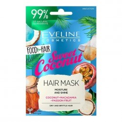 Eveline Food for Hair Sweet Coconut Szampon do włosów normalnych i cienkich  - nawilżenie i połysk  20ml