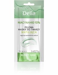 DELIA Beauty Żelowa maseczka do twarzy matująca z niacynamidem 10% 8 ml