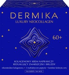 Dermika Luxury Neocollagen 60+ Kolagenowy Krem naprawczy redukujący zmarszczki i bruzdy na dzień i noc  50ml