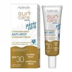 FLOSLEK Sun Care Derma Photo Care Ultralekki Krem do twarzy Anti-Spot SPF30  30ml